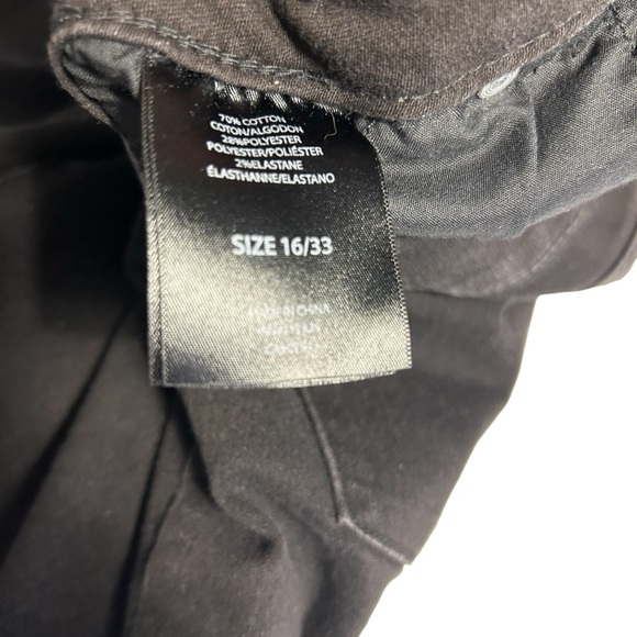 Tahari High Rise Slim Ankle Black Jeans Sz 16/33 - Picture 14 of 14